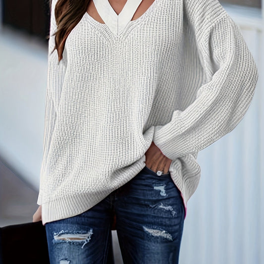  Sexy Sweater Women's V Neck High Stretch Sweater