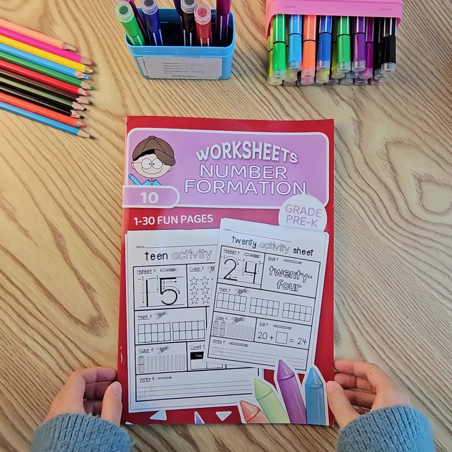 Interactive Number Practice Workbook - Math Book for Kids