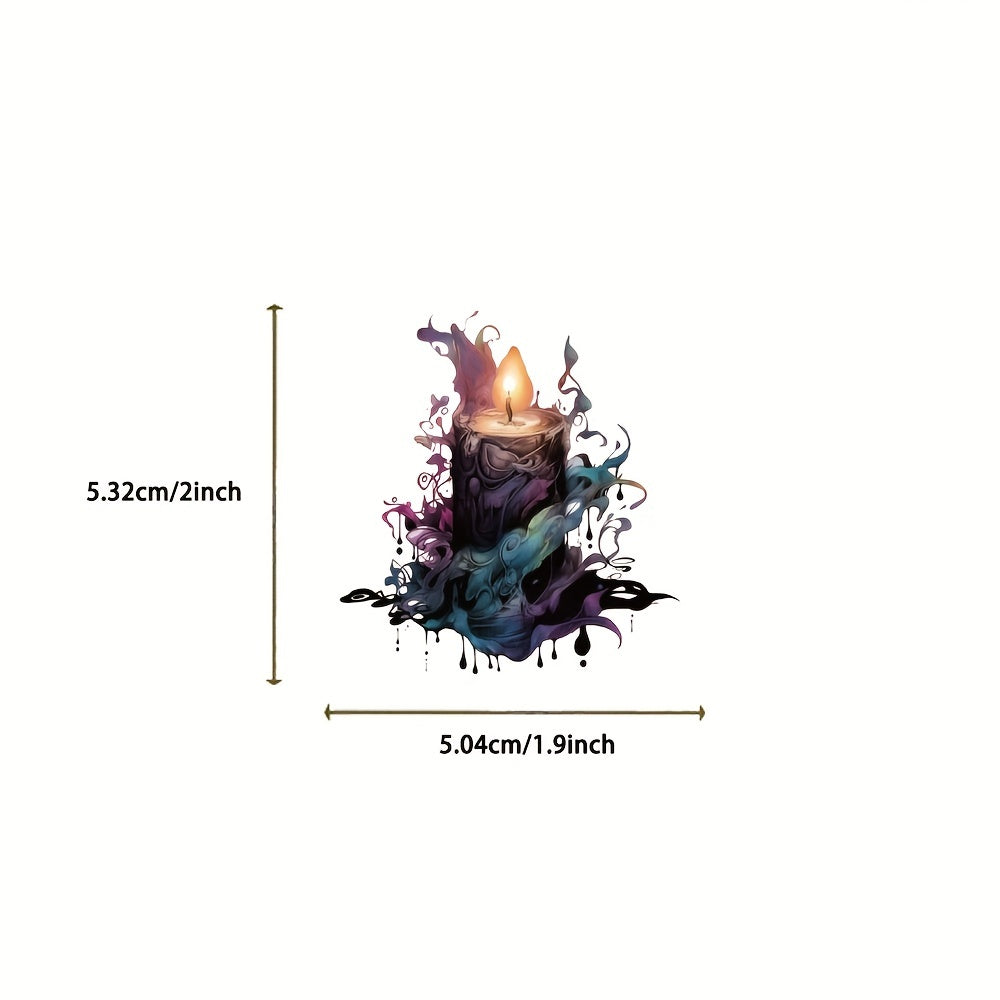 50pcs Halloween Witch Stickers Pack - Waterproof Vinyl Stickers