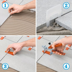 100pcs Tile Leveling System Plastic Wedges Tile Leveling Clips