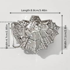 Vintage Silvery Spider Belt Buckle for DIY