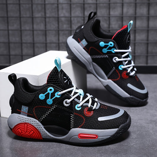 Boys' Non Slip Basketball Shoes Lace Up Sneakers Halloween Winter