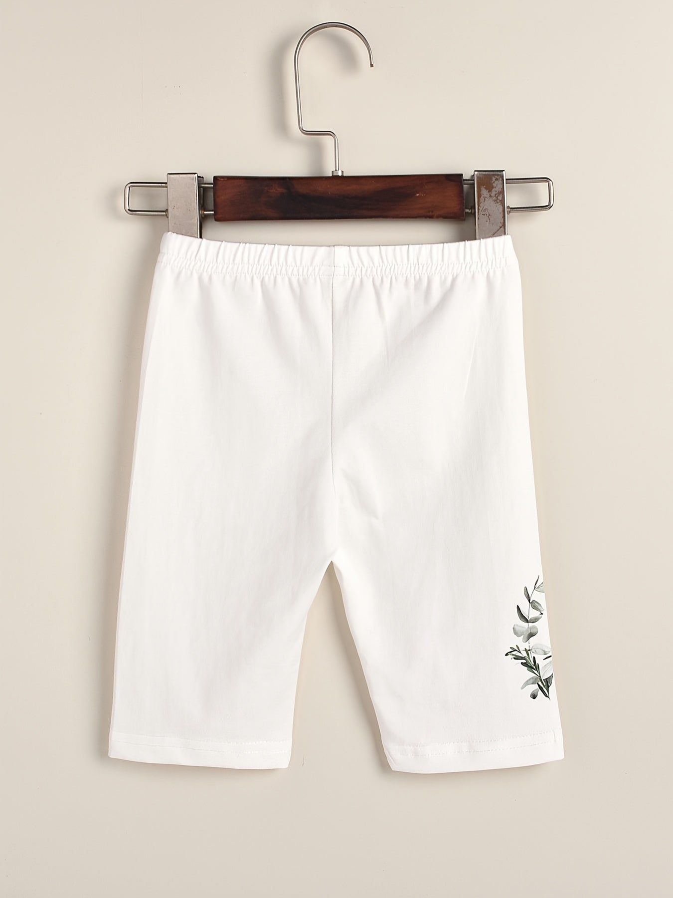 Girls Plant Print Cotton Shorts Kids Summer Clothes