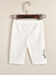 Girls Plant Print Cotton Shorts Kids Summer Clothes