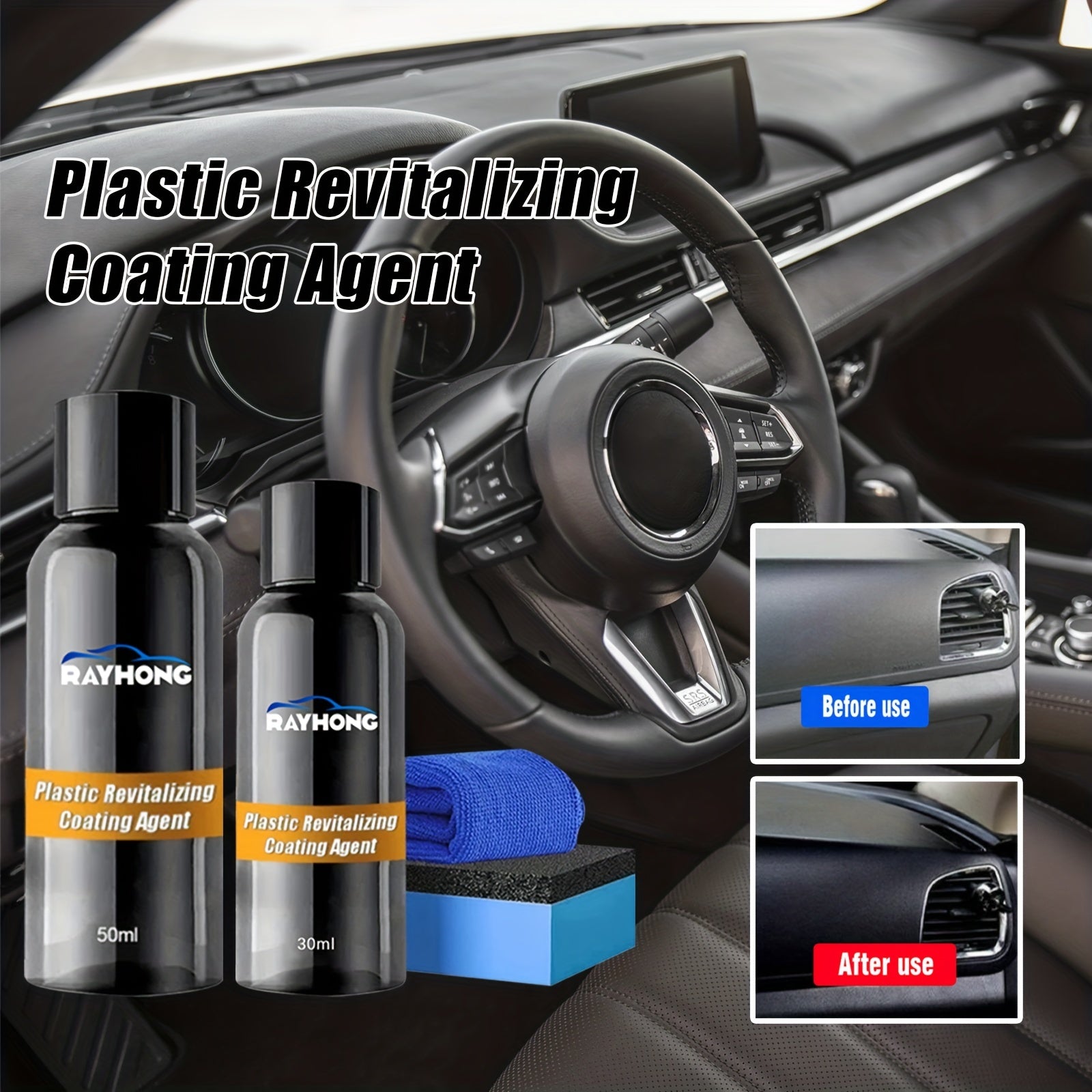 Plastic Revitalizing Coating Agent - Removes Stains & Refurbishes Parts