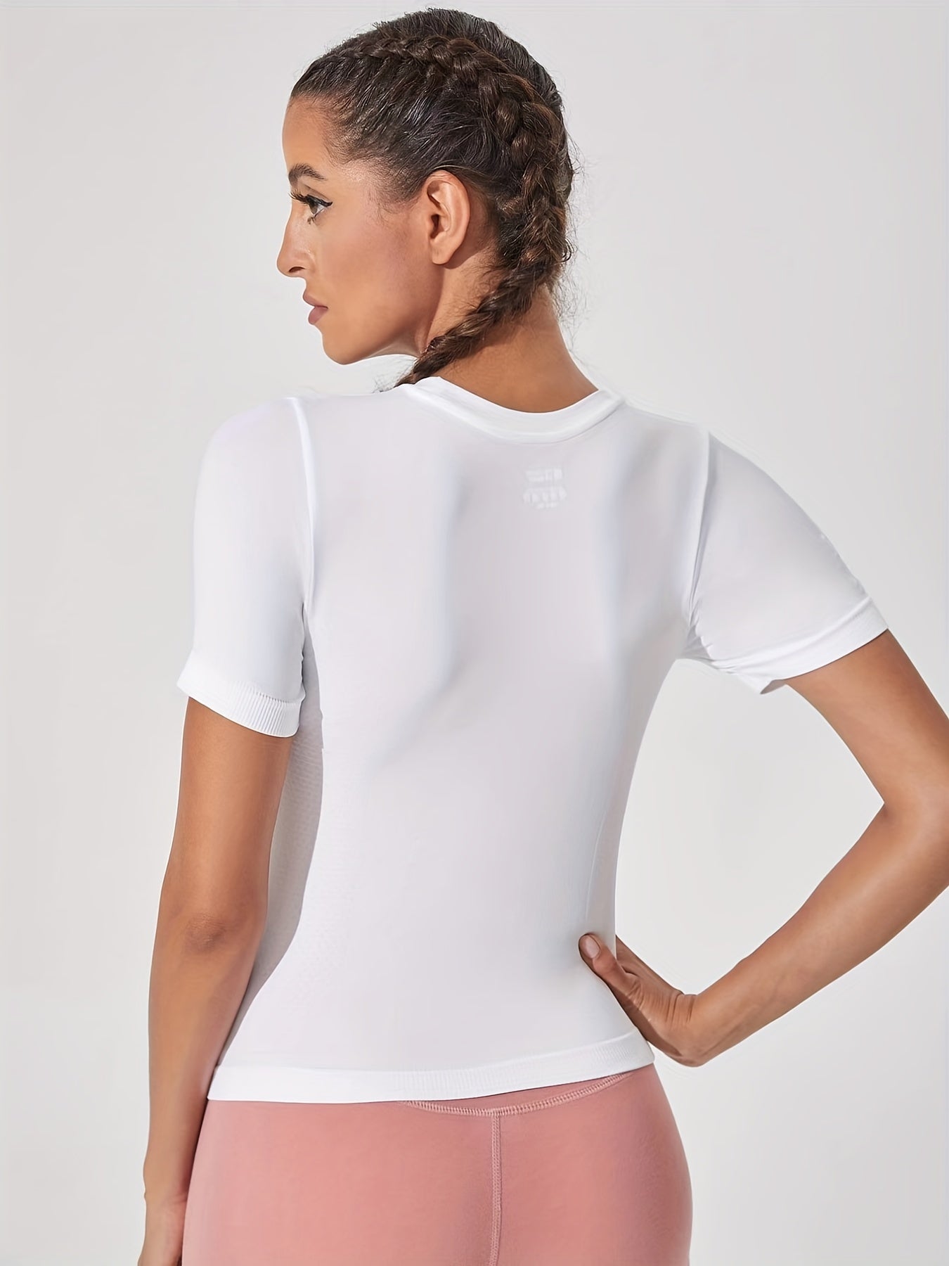 Seamless Short Sleeve Sports Top for Women