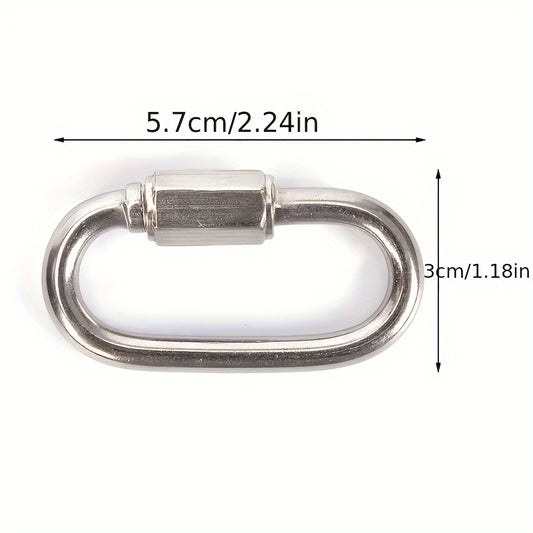 2Pc Stainless Steel Quick Link Carabiners Safety Snap Hook