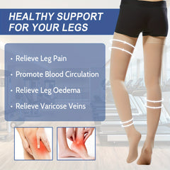 Size Up 15-20mmHg Anti-Thrombotic Compression Thigh Socks