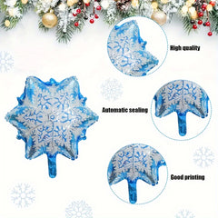 5pcs Large Snowflake Foil Balloons Christmas Party Decoration Gift