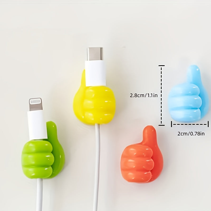 20pcs Hand Shaped Rubber Hooks for Cable Organization