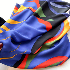 Wavy Block Shawl Large Square Scarf Outdoor Windproof Headwrap