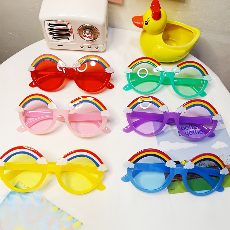 Cartoon Rainbow Frame Sunglasses Sun Protection for Kids