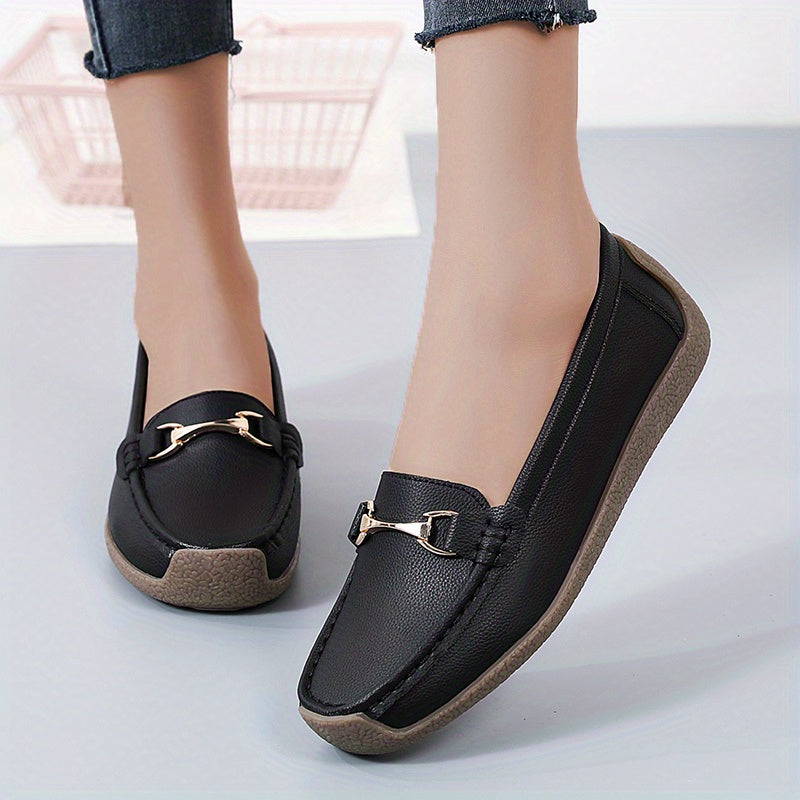 Metal Decor Loafers Slip On Outdoor Shoes Lightweight