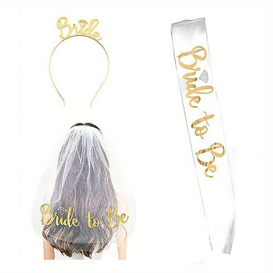Bridal Crown Veil Set for Bachelor Party