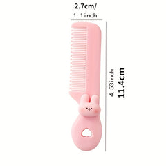 Mini Cartoon Plastic Hair Brush Portable Small Hair Comb in Candy Colors