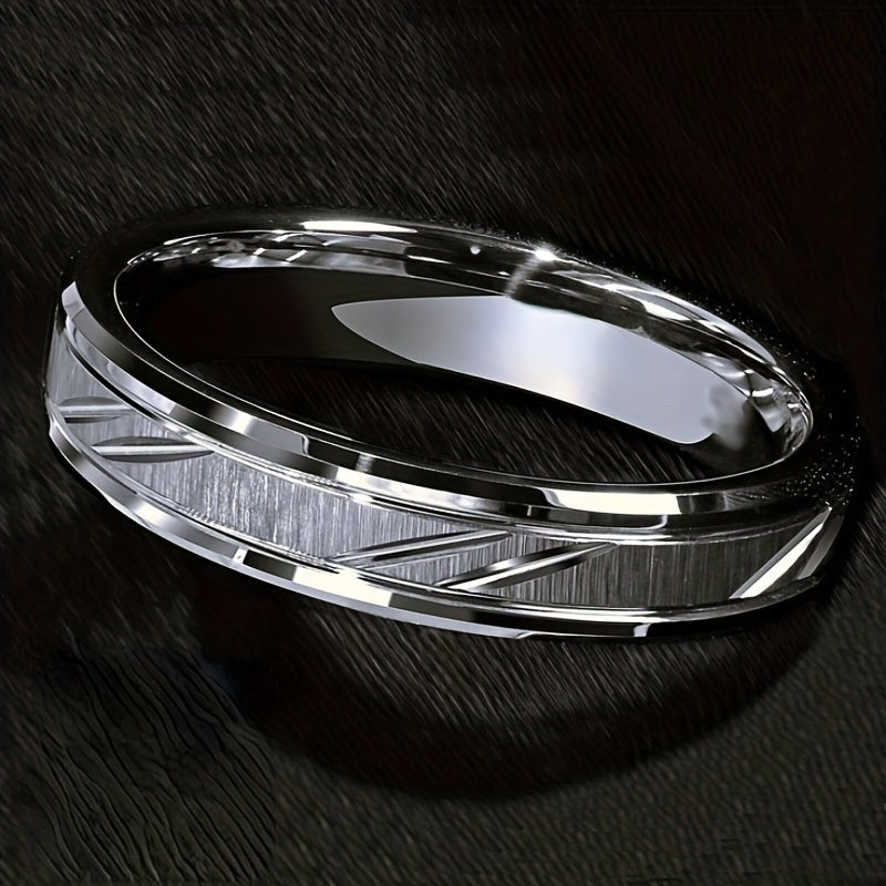 6 8MM Stainless Steel Couple Ring for Proposal Engagement Wedding Band