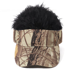 Men's Visor Hat With Wig