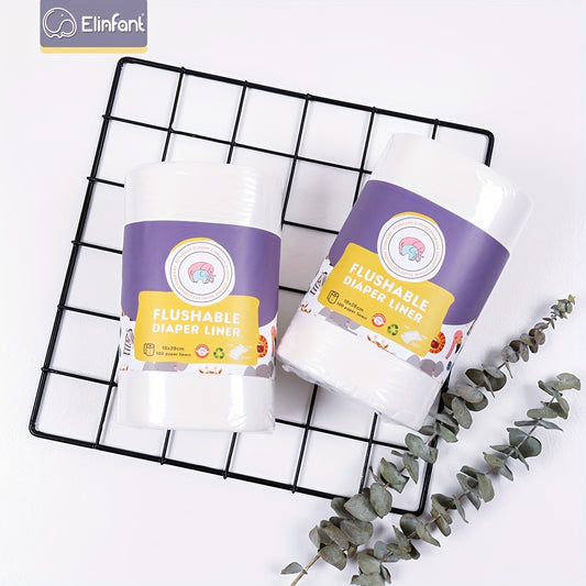 2pcs Bamboo Flushable Diaper Liners - Biodegradable Bamboo Liners