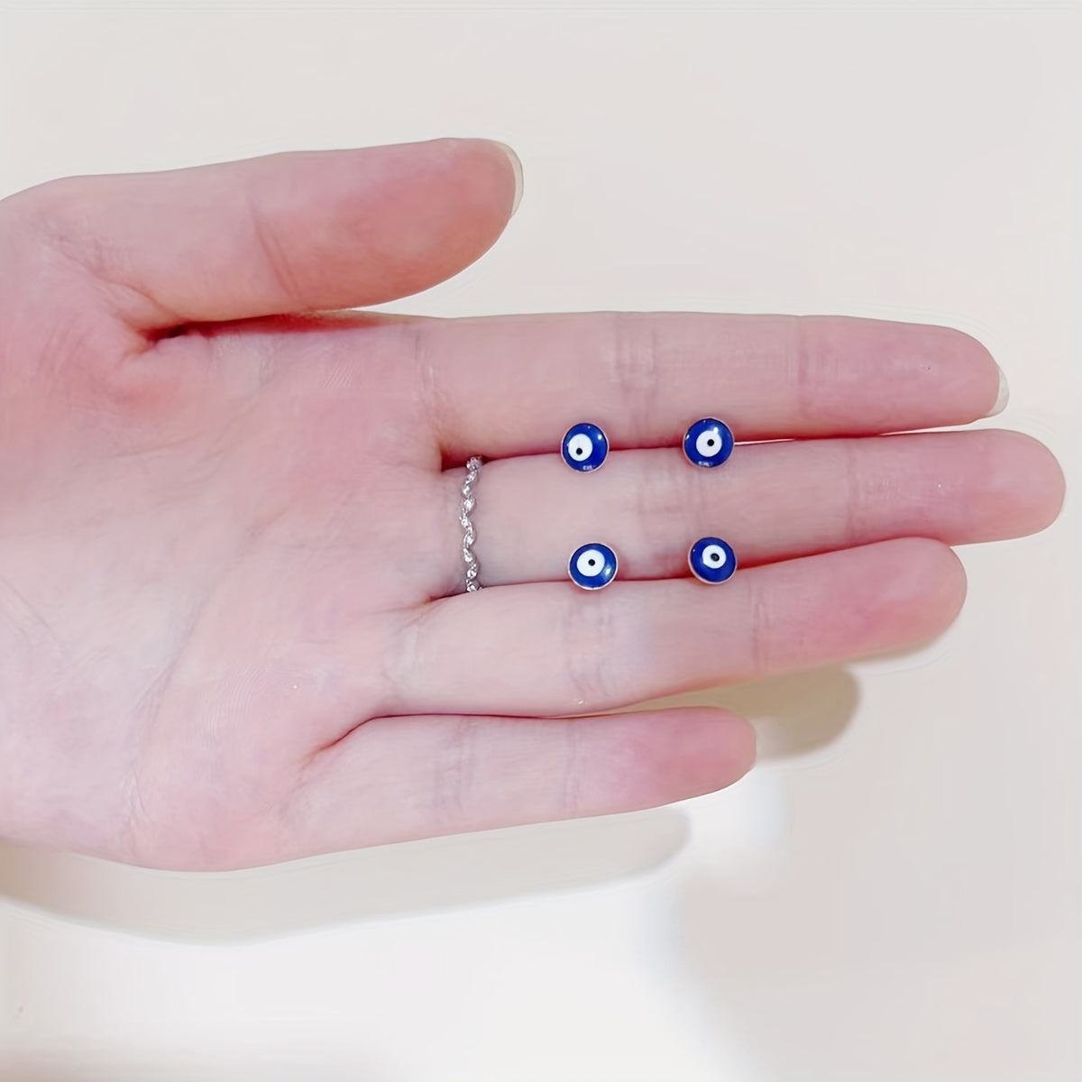 Men's Demon Eye Stud Earrings Set