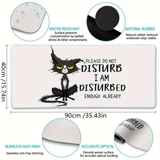 Cat Motivational Quote Rubber Table Mat Mouse Pad