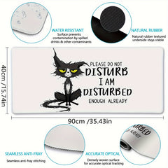 Cat Motivational Quote Rubber Table Mat Mouse Pad