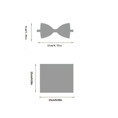 2pcs Bow Tie Pocket Square Set Men's Business Casual Dress Accessories
