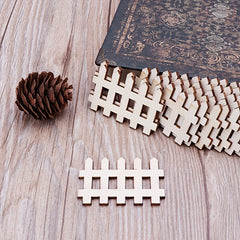 25pcs DIY Wooden Fence Shapes for Painting Decorating Staining