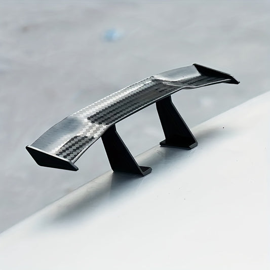 GT Style Carbon Look Car Rear Spoiler Mini Wing Small Model Decoration