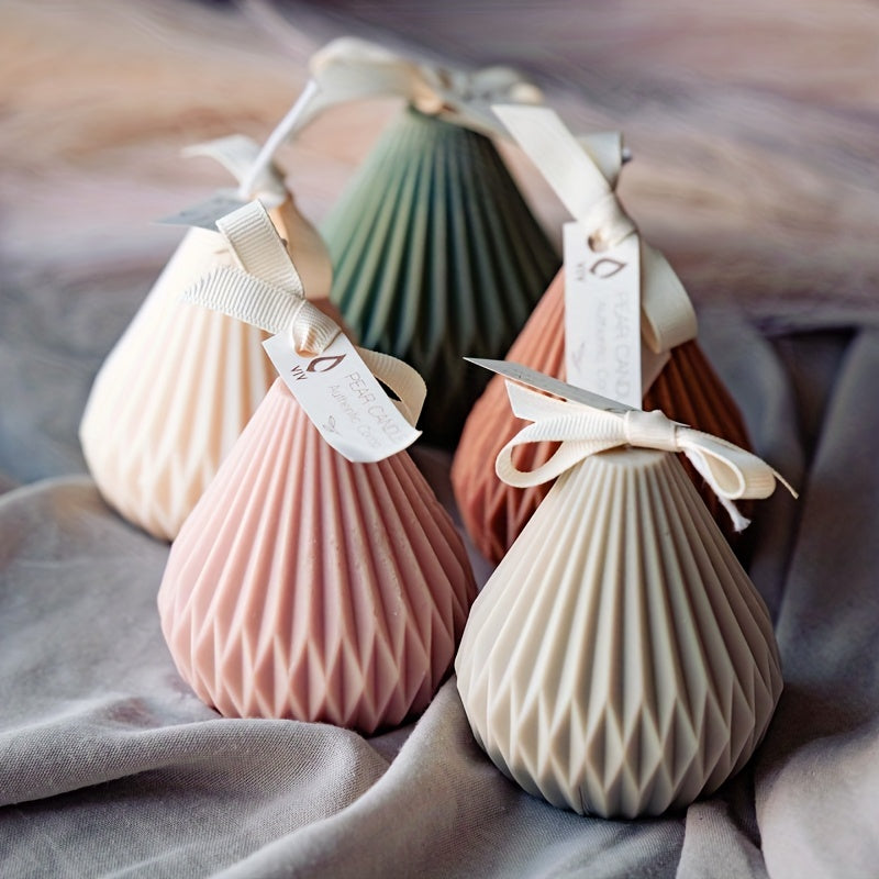 Resin Pear Shape Candle Making Mold Geometric Silicone Plaster Mold