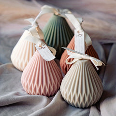 Resin Pear Shape Candle Making Mold Geometric Silicone Plaster Mold