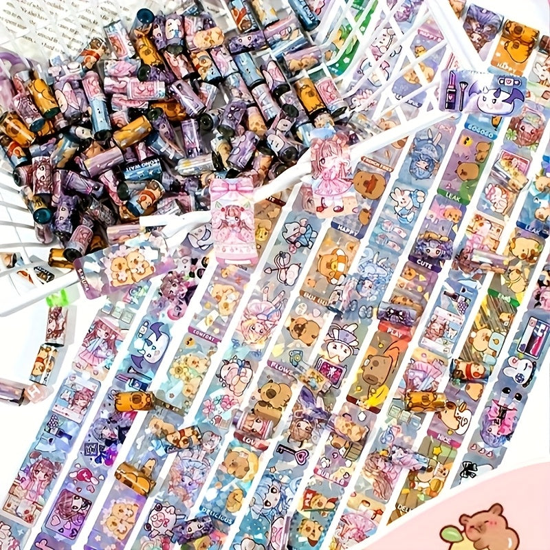 Reusable Cartoon Character Bead Stickers Mixed Craft Beads Assorted Patterns