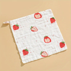 6-Layer High Density Baby Gauze Handkerchief Towel with Embroidered Bubble Gauze