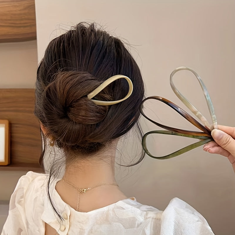 Retro U Shaped Hairpin Modern Style Hair Ornament