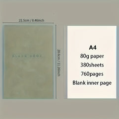 Vintage Style Spiral Bound A4 Soft Notebook 760 Pages