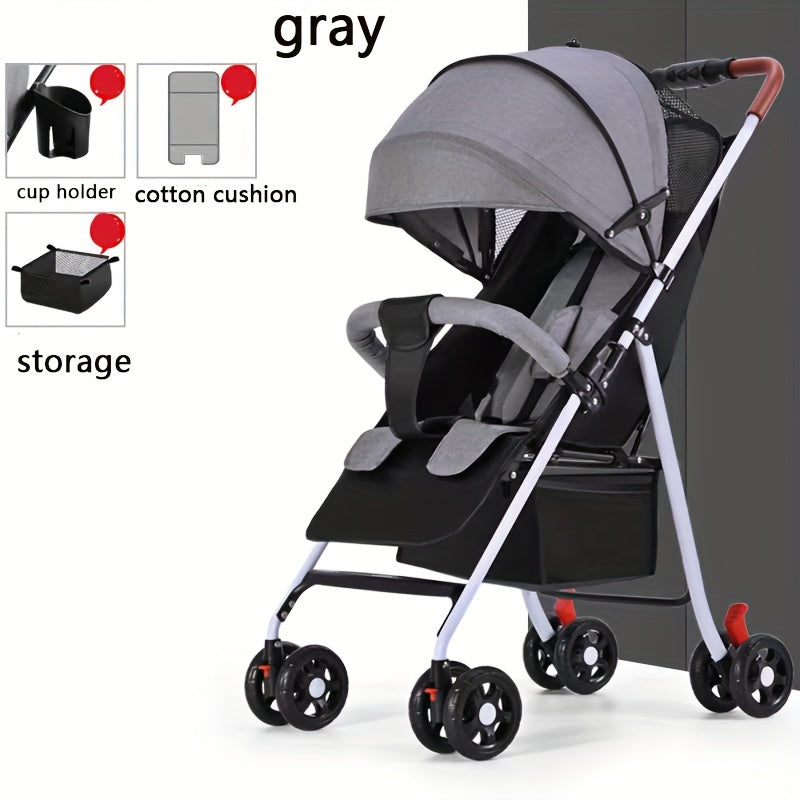 Foldable Baby Stroller Sit & Lie Down One Button Pick Up