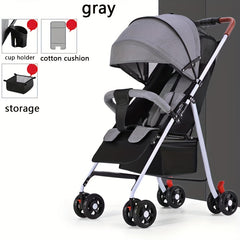 Foldable Baby Stroller Sit & Lie Down One Button Pick Up