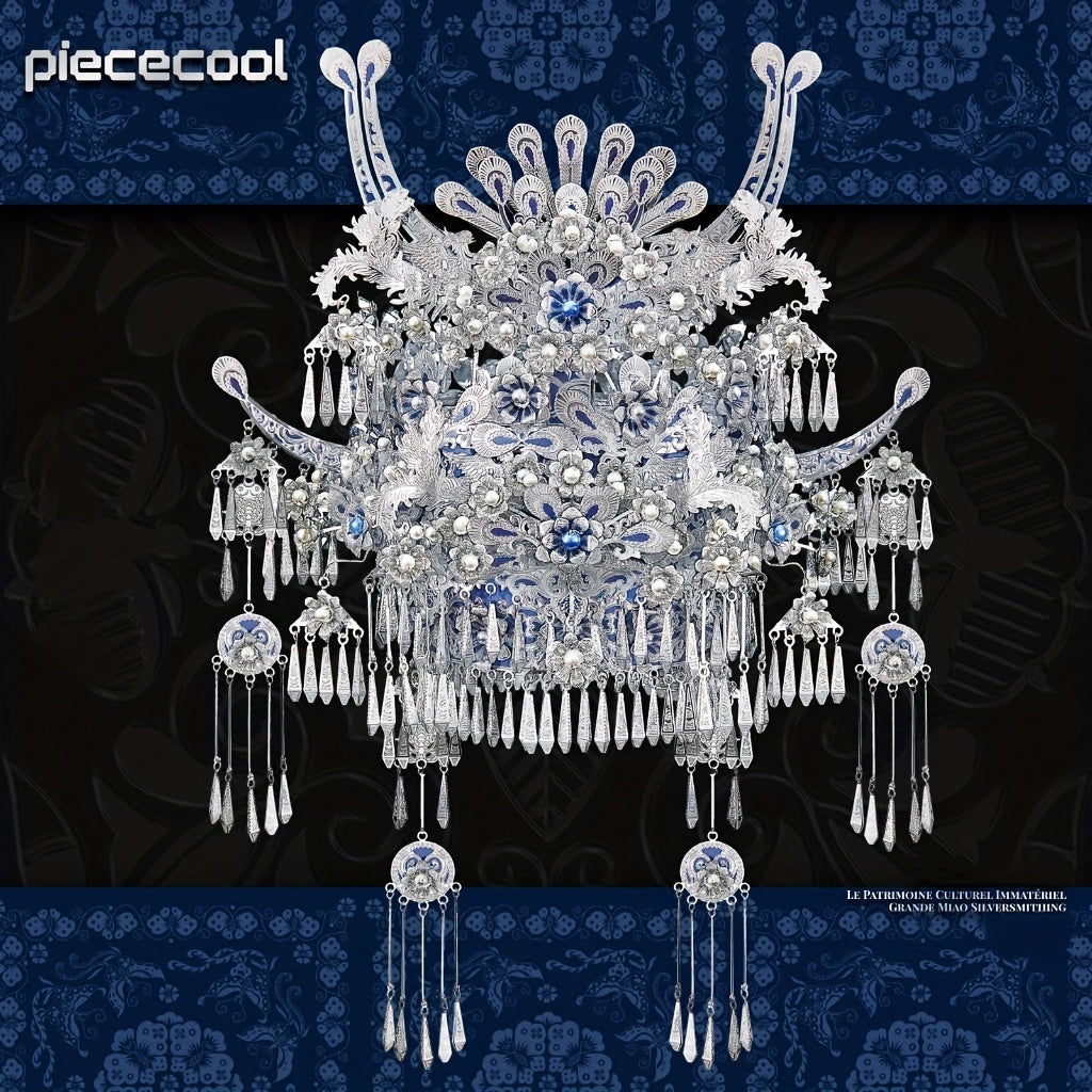 Piececool 3D Miao Ethnic Group Headgear DIY 3D Model Metal Gift