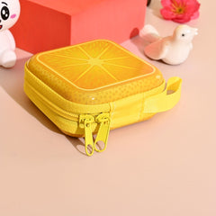 Orange Printed Cable Storage Bag