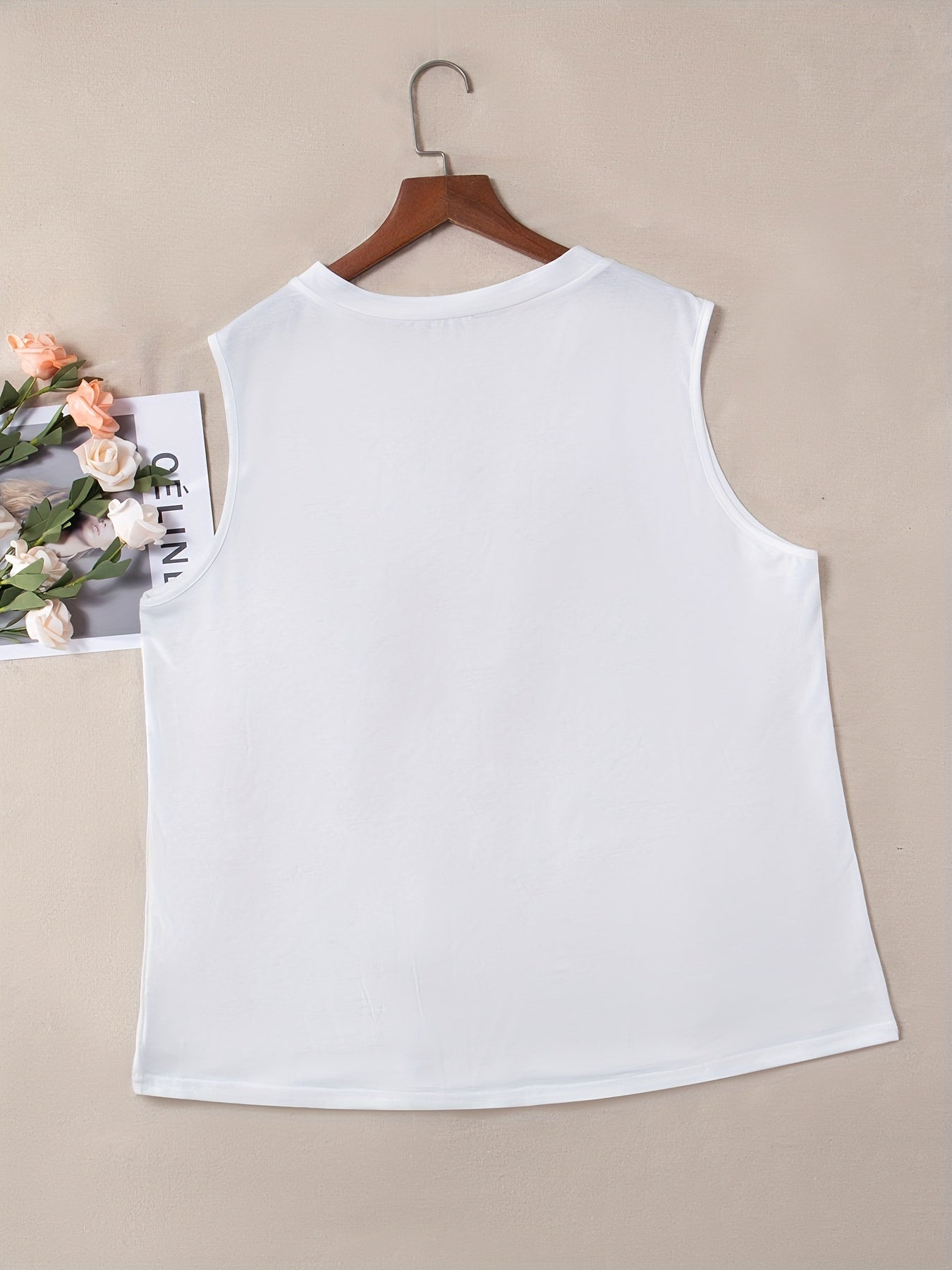  Independence Casual Tank Top Women's Plus Flag Print
