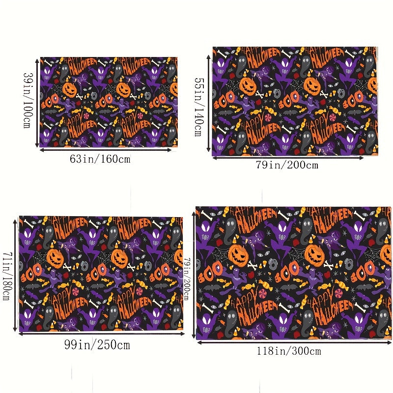 Halloween Pumpkin Print Rug for Living Room Floor
