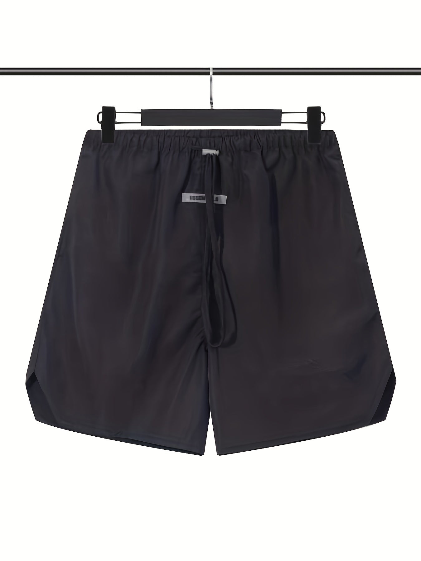 Men's Breathable Solid Shorts with Pockets Drawstring Elastic Waist
