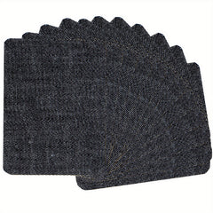 J CARP 12pcs Denim Fabric Iron on Patches Men Strong Glue Repair Kit