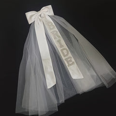 Bridal Bow Veil Polyester for Weddings Bachelorette Parties