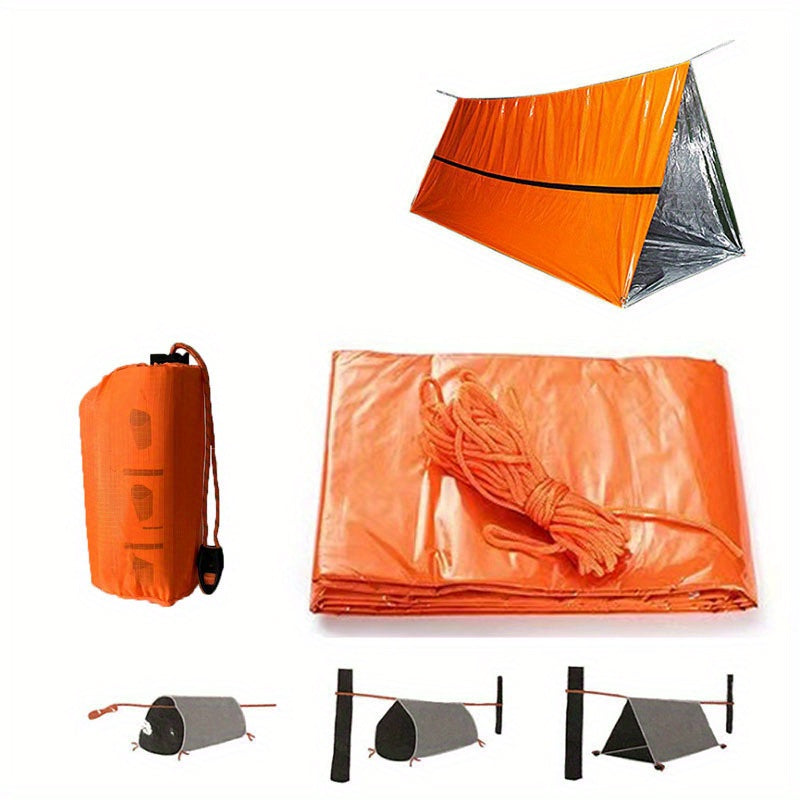 2 Person Emergency Shelter Survival Bivy Tube Tent Kit
