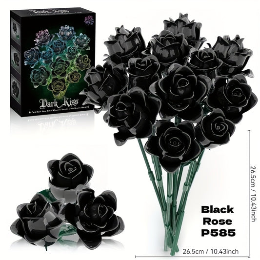 Gothic Roses Bouquet Building Set Artificial Flowers for Valentines & Mothers