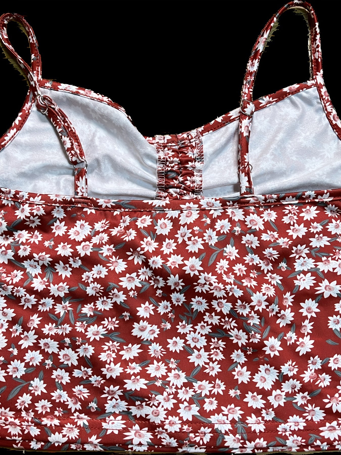 Floral Print Drawstring Two-piece Set - Crop Top & Bodycon Dress