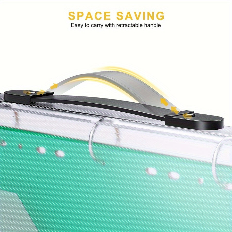 A4 Zipper Binder With 8 Dividers, Retractable Handle, Storage Bag
