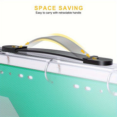 A4 Zipper Binder With 8 Dividers, Retractable Handle, Storage Bag