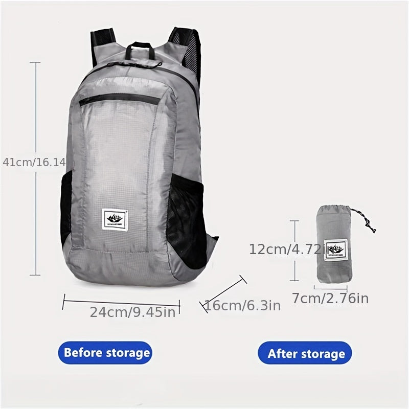 20L Portable Backpack Waterproof Folding Bag for Travelling Hiking