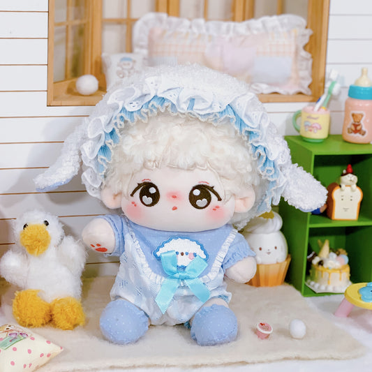 Sheep Doll Clothes Set - Jacket, Headband, Bib, Socks